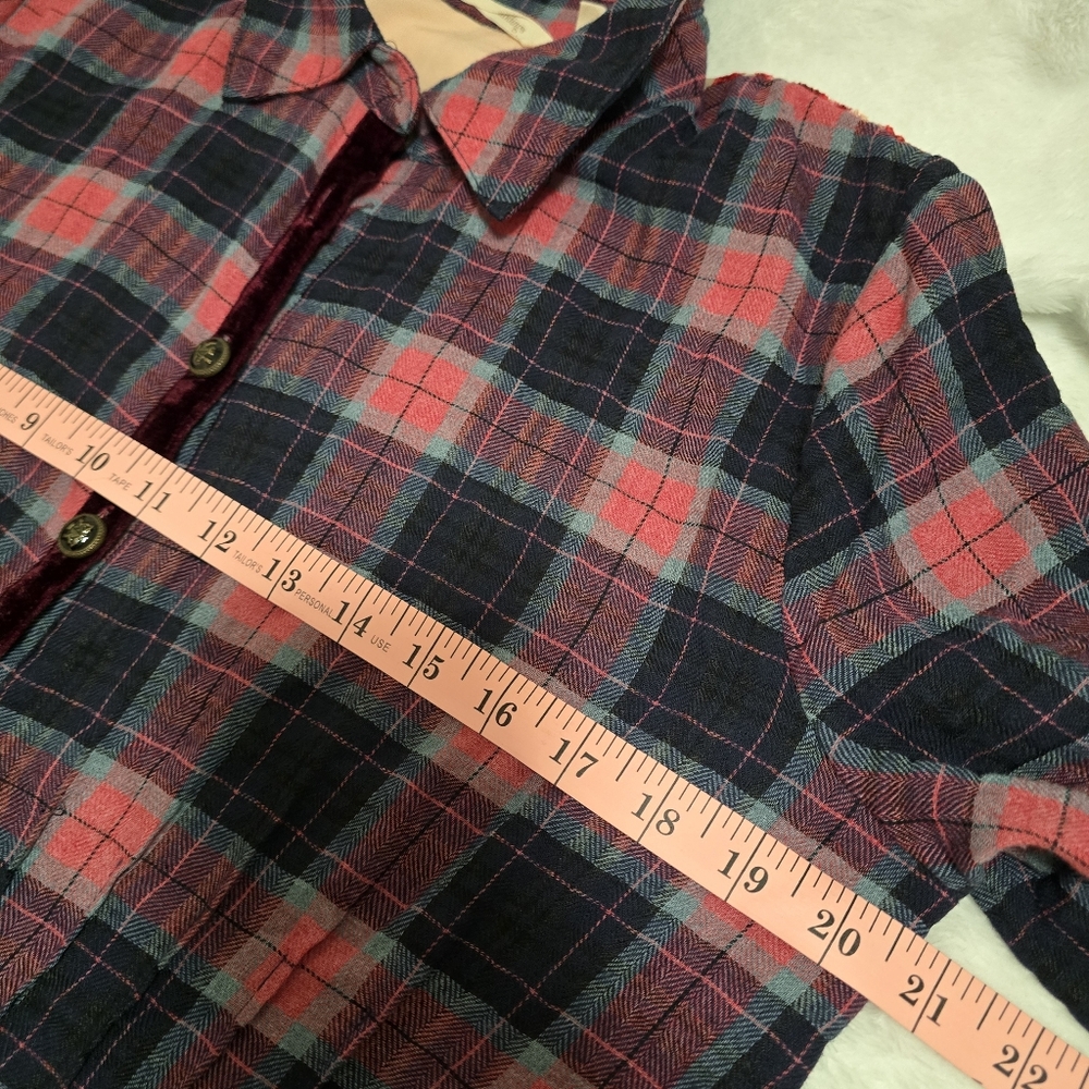 Soft Surroundings Kensington Plaid Burnout Velvet Tunic - MP - Picture 13 of 14